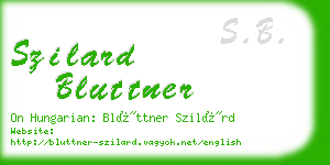 szilard bluttner business card